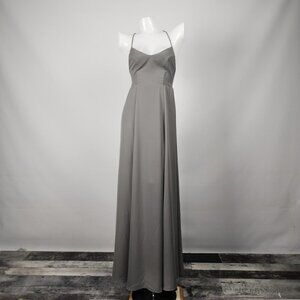 Show Me Your MUMU Grey Chiffon Long Gown Size S